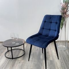 Стул CHIC BLUVEL-86 NAVY BLUE / черный каркас М-City в Новоуральске - novouralsk.mebel24.online | фото 5