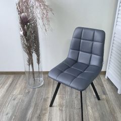 Стул CHILLI SQUARE HK017-09 серо-черничный, PU/ черный каркас М-City в Новоуральске - novouralsk.mebel24.online | фото 7