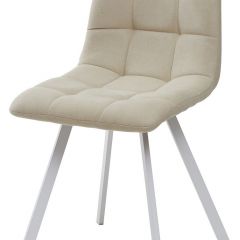 Стул CHILLI SQUARE UF860-01B бежевый, ткань/ белый каркас М-City в Новоуральске - novouralsk.mebel24.online | фото