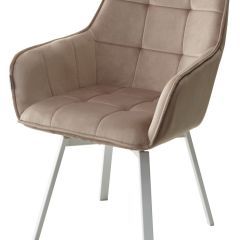 Стул MAVERICK 360 град. поворот. BLUVEL-40 BEIGE/ белый каркас, М-City в Новоуральске - novouralsk.mebel24.online | фото