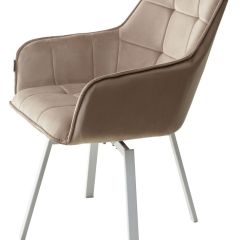 Стул MAVERICK 360 град. поворот. BLUVEL-40 BEIGE/ белый каркас, М-City в Новоуральске - novouralsk.mebel24.online | фото 8
