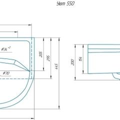 Умывальник мебельный "Уют 55" в Новоуральске - novouralsk.mebel24.online | фото 2