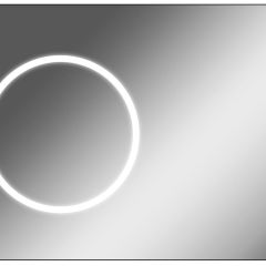 Зеркало Eclipse 100 black с подсветкой Sansa (SE1032Z) в Новоуральске - novouralsk.mebel24.online | фото 1