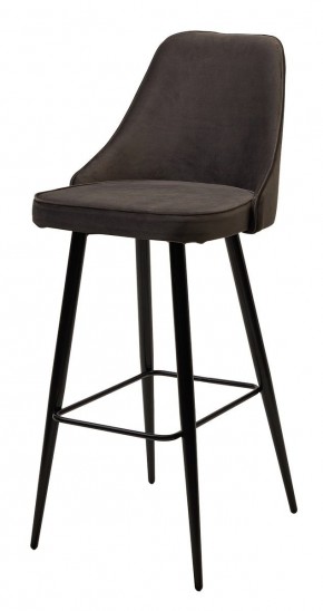 Барный стул NEPAL-BAR ГРАФИТ #14, велюр/ черный каркас (H=78cm) М-City в Новоуральске - novouralsk.mebel24.online | фото 4