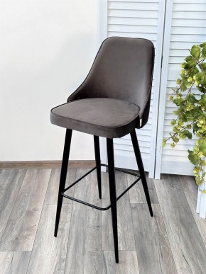 Барный стул NEPAL-BAR ГРАФИТ #14, велюр/ черный каркас (H=78cm) М-City в Новоуральске - novouralsk.mebel24.online | фото 5
