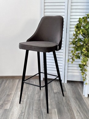 Барный стул NEPAL-BAR ГРАФИТ #14, велюр/ черный каркас (H=78cm) М-City в Новоуральске - novouralsk.mebel24.online | фото 6