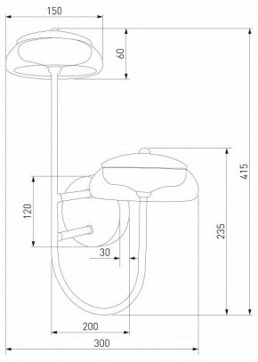 Бра Eurosvet Fungo 50388/2 LED черный в Новоуральске - novouralsk.mebel24.online | фото 5