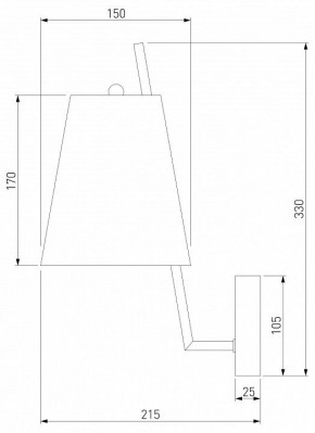 Бра Eurosvet Topanga 60173/1 латунь в Новоуральске - novouralsk.mebel24.online | фото 5
