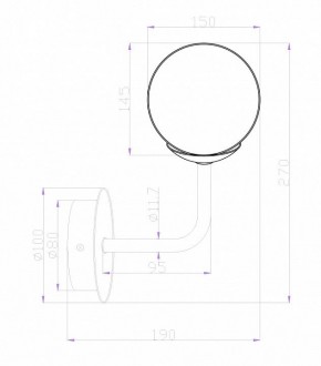 Бра Maytoni Erich MOD221-WL-01-G в Новоуральске - novouralsk.mebel24.online | фото 2