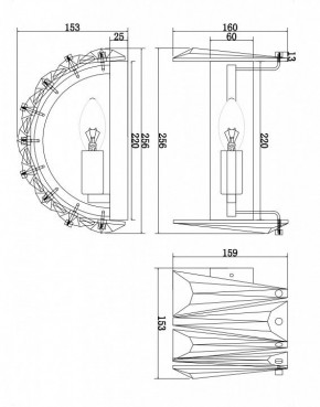 Бра Maytoni Puntes MOD043WL-01G в Новоуральске - novouralsk.mebel24.online | фото 2