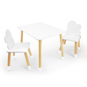 Детский комплект стол и два стула «Облачко» Rolti Baby (белый/береза, массив березы/мдф) в Новоуральске - novouralsk.mebel24.online | фото 1