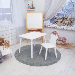 Детский комплект стол и стул «Мишка» Rolti Baby (белый/белый, массив березы/мдф) в Новоуральске - novouralsk.mebel24.online | фото 2