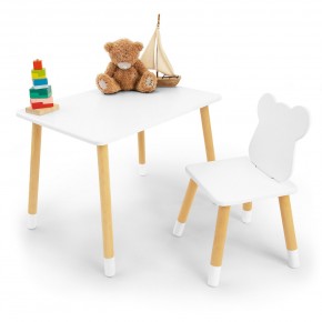 Детский комплект стол и стул «Мишка» Rolti Baby (белый/береза, массив березы/мдф) в Новоуральске - novouralsk.mebel24.online | фото 2