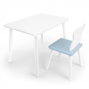 Детский комплект стол и стул «Мишка» Rolti Baby (белый/голубой, массив березы/мдф) в Новоуральске - novouralsk.mebel24.online | фото 1