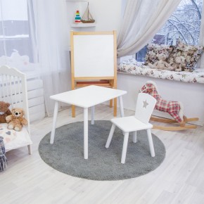 Детский комплект стол и стул «Звезда» Rolti Baby (белый/белый, массив березы/мдф) в Новоуральске - novouralsk.mebel24.online | фото 2