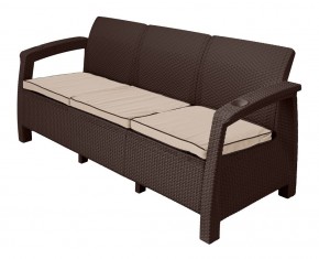 Диван Yalta Premium Sofa 3 Set (Ялта) шоколадный (+подушки под спину) в Новоуральске - novouralsk.mebel24.online | фото 1