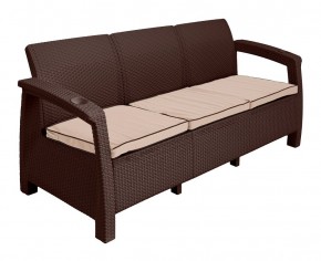 Диван Yalta Premium Sofa 3 Set (Ялта) шоколадный (+подушки под спину) в Новоуральске - novouralsk.mebel24.online | фото 2