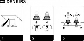 DK3022-WH Встраиваемый светильник, IP 20, 10 Вт, GU5.3, LED, белый, пластик в Новоуральске - novouralsk.mebel24.online | фото 6