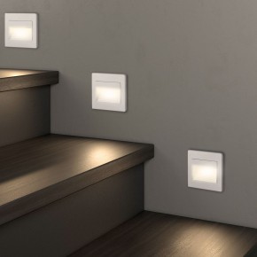 DK3050-WH Светильник встраиваемый в стену, IP 20, LED 3000, 1 Вт, белый, пластик в Новоуральске - novouralsk.mebel24.online | фото 6