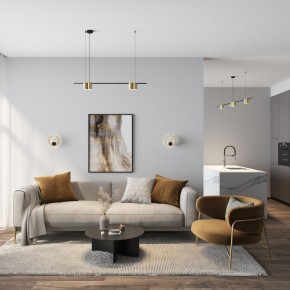 DK5060-BK+SG Бра ORBIT, IP20, 3000К, LED, 10 Вт, черный + сатинированное золото, алюминий в Новоуральске - novouralsk.mebel24.online | фото 5