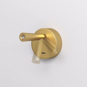 DK5072-SB Бра SHINE WALL со светодиодом, D104*H68, IP20, 3000К, 3W, RA?90, сатинированная латунь, алюминий в Новоуральске - novouralsk.mebel24.online | фото 3