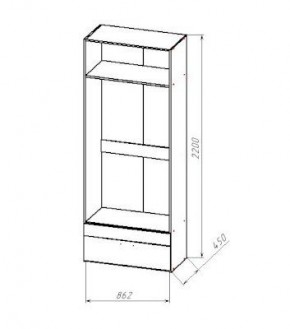 ГЕОМЕТРИЯ ГМТ.04 шкаф в Новоуральске - novouralsk.mebel24.online | фото 2