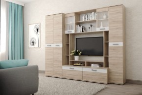 Гостиная Белла (Дуб Сонома/Белый глянец) в Новоуральске - novouralsk.mebel24.online | фото 1