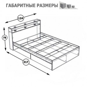 Камелия Кровать 1200, цвет белый, ШхГхВ 123,5х217х78,2 см., сп.м. 1200х2000 мм., без матраса, основание есть в Новоуральске - novouralsk.mebel24.online | фото 5