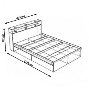 Камелия Кровать 1200, цвет дуб сонома, ШхГхВ 123,5х217х78,2 см., сп.м. 1200х2000 мм., без матраса, основание есть в Новоуральске - novouralsk.mebel24.online | фото 5