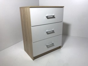 Комод 3 ящика (дуб сонома/белый) в Новоуральске - novouralsk.mebel24.online | фото