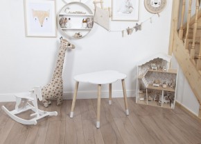 Комплект детский стол ОБЛАЧКО и стул МИШКА ROLTI Baby (белая столешница/белое сиденье/береза ножки) в Новоуральске - novouralsk.mebel24.online | фото 3