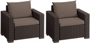 Комплект кресел Калифорния (California chair) коричневые в Новоуральске - novouralsk.mebel24.online | фото 2