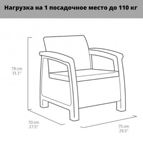 Комплект мебели Корфу Рест (Corfu Rest - without table) коричневый в Новоуральске - novouralsk.mebel24.online | фото 3