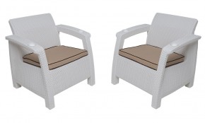 Комплект на балкон Yalta Premium Balcony Set (Ялта) белый (+подушки под спину) в Новоуральске - novouralsk.mebel24.online | фото 4