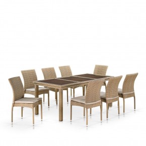 Комплект плетеной мебели T365/Y380B-W65 Light Brown (8+1) в Новоуральске - novouralsk.mebel24.online | фото 1