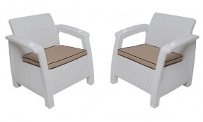 Комплект уличной мебели Yalta Premium Terrace Set (Ялта) белый (+подушки под спину) в Новоуральске - novouralsk.mebel24.online | фото 4