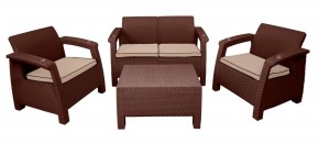 Комплект уличной мебели Yalta Premium Terrace Set (Ялта) шоколадый (+подушки под спину) в Новоуральске - novouralsk.mebel24.online | фото 1