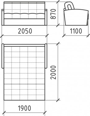 КОРАЛЛ 2 Диван БД 1800 в Новоуральске - novouralsk.mebel24.online | фото 5