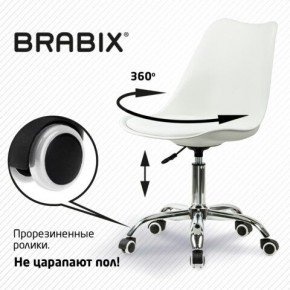 Кресло стул BRABIX "Eames MG-310 CH", хром, пластик белый, экокожа белая, 532923 в Новоуральске - novouralsk.mebel24.online | фото 7