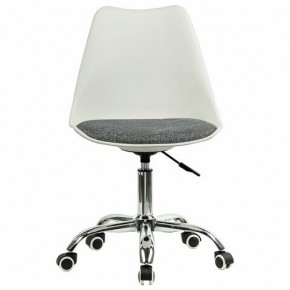 Кресло стул BRABIX "Eames MG-310 CH", хром, пластик белый, ткань серая, 532924 в Новоуральске - novouralsk.mebel24.online | фото 1