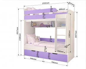 Кровать 2-х ярусная Юниор 5 в Новоуральске - novouralsk.mebel24.online | фото 2