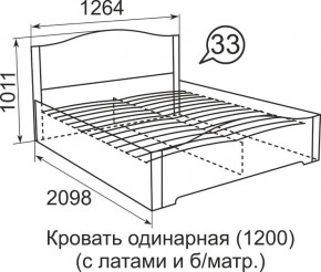 Кровать с латами Виктория 900*2000 в Новоуральске - novouralsk.mebel24.online | фото 4