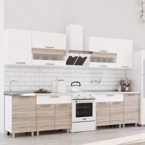 Кухня Айсбери 2.4 м (Белый/Дуб Сонома) в Новоуральске - novouralsk.mebel24.online | фото