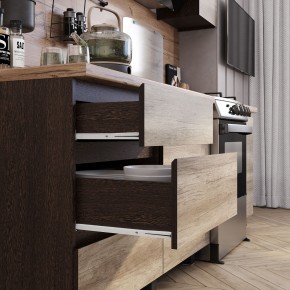 Кухня Энигма 1.6 м (венге/дуб каньон) в Новоуральске - novouralsk.mebel24.online | фото 2