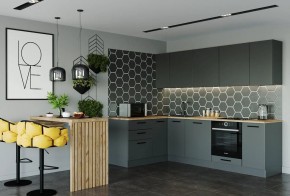 Кухня угловая Антрацит 2600х1600 (Стол. 38мм) в Новоуральске - novouralsk.mebel24.online | фото 1