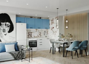 Кухонный гарнитур Капри 2550 (Стол. 38мм) в Новоуральске - novouralsk.mebel24.online | фото