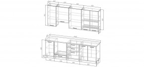 Кухонный гарнитур Санторини 2400 h950 (Стол. 38мм) в Новоуральске - novouralsk.mebel24.online | фото 2
