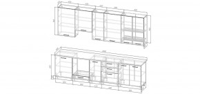 Кухонный гарнитур Санторини 3000 h950 (Стол. 38мм) в Новоуральске - novouralsk.mebel24.online | фото 2