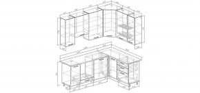 Кухонный гарнитур Старое Дерево 2200*1600 h950 (Стол. 26мм) в Новоуральске - novouralsk.mebel24.online | фото 2