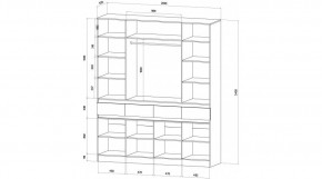 ЛЕНОРА Спальный гарнитур (модульный) графит в Новоуральске - novouralsk.mebel24.online | фото 9